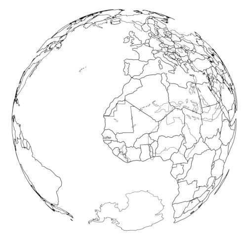 Country borders perfect lines